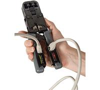 Sricam Italia ObaSecurity - Alicates de crimpado con Enchufe A, Cable de Red Ethernet Cat6/5 con probador de Prueba