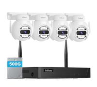 SriHome Cámara de vigilancia PTZ NVS Kit, Incluyendo 4 * 5MP y 500G cámaras de Disco Duro, Seguimiento de Movimiento (NVR Kit with Host)