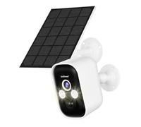 SriHome SH033B - Cámara Wi-Fi inalámbrica con batería, visión Nocturna a Color, detección de Personas, IP65, Audio, Panel Solar