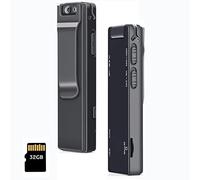 SRIKEKL Mini cámara montada en el Cuerpo con Audio, 1080P Wearable cámara de Cuerpo de policía para la aplicación de la Ley grabadora, Guardia de Seguridad, con Tarjeta de 32 GB