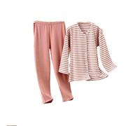 SRIWTDX Conjunto de Pijama de Lactancia de Maternidad con Botones, Ropa de Dormir Suave de Manga Larga, Ropa de Dormir para Lactancia,Pink 1,M