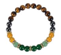 SRIWTDX Riqueza de pulsera de dinero para mujeres, fengshui riqueza y brazalete con suerte con aventurina curación de cristal & tiger ojo y pirita, dones espirituales,1pc