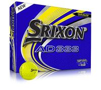 Srixon AD333 9 Tour Yellow - Docena de Pelotas de Golf - Alto Rendimiento Distancia y Control - Baja Compresión - Bolas de Golf Resistentes y Duraderas - Accesorios y Regalos de Golf Premium