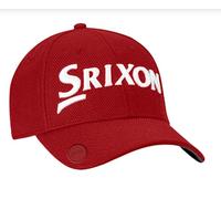 Srixon Ball Marker Cap, Gorra de Golf 2023 (Red/White)
