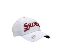 Srixon New Ball Marker Cap, Gorra de Colores Golf Hombre (FR/ES, Letras, Talla única, Blanco/Rojo)