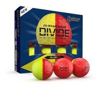 Srixon Q-Star Tour 6 - Pelotas de golf divididas, color amarillo/rojo