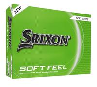 Srixon Soft Feel_14 Pelotas de Golf ultrasuaves y duraderas| Trayectoria Estable y Giro controlado| Sensación y Control Premium Alrededor del Green| Amarillo/Blanco