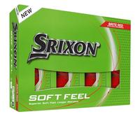 Srixon Soft Feel Brite - Pelotas de Golf de Alta Visibilidad y Tacto Ultra Suave | Distancia Larga y trayectoria Estable | Control de spin y rápida localización | Naranja/Rojo/Verde