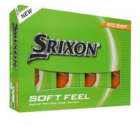 Srixon Soft Feel Brite - Pelotas de Golf de Alta Visibilidad y Tacto Ultra Suave | Distancia Larga y trayectoria Estable | Control de spin y rápida localización | Naranja/Rojo/Verde