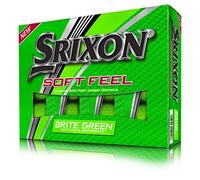 Srixon Soft Feel - Juego de 12 Pelotas de Golf (Mate, Unisex, Tacto Suave, Talla L), Color Verde