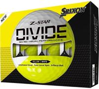 Srixon New Z-Star Divide 2025, Bolas de Golf, docena (Yellow/White)