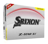 Srixon Z-Star XV - Bola de Golf Ultra Performante | Distancia Máxima & Spin Optimizado | Núcleo FastLayer DG Core 2.0 | Recubrimiento Spin Skin+ | Control & Potencia | Blanco y Amarillo