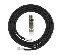 SRJQXH 3 Metros Manguera de Aerógrafo, Negro Manguera de Nailon para Aerógrafo, Mangueras Compresor Aire, con Juntas Estándar G1/8 en Ambos Extremos, con Acoplamientos Rápidos G1/8