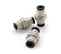 SRJQXH 3 Piezas Conectores Neumaticos, Neumático Conector de Mamparo, Conector Rápido Neumático Diámetro de Manguera Conectable 6 MM, Se Puede Utilizar Fijación y Conectar la Tráquea