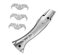 SRJQXH Cutter Profesional, Aleación de Aluminio Cuchillo para Alfombras, Mango en Forma de Pez Cuters Profesionales de Seguridad, para Cortar Alfombras o Tubos de Plástico
