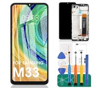 SRJTEK AMOLED para Samsung Galaxy M33 reemplazo de Pantalla para Samsung M33 Pantalla LCD para SM-M336B SM-M336BU digitalizador Pantalla táctil ensamblaje Piezas con Marco (no TFT)