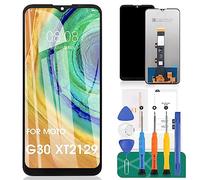 SRJTEK Compatible para Motorola Moto G30 Pantalla LCD PAML0000IN Piezas de repuesto para XT2129-2 Sensor de Pantalla Táctil Digitalizador Asmebly (Negro Sin Marco)