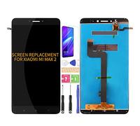 SRJTEK Compatible para Xiaomi Mi Max 2 Pantalla LCD MDE40 Sensor de Pantalla Táctil MDI40 Piezas de Repuesto Digitalizador Totalmente Asmebly Kits (Negro Sin Marco)