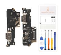 SRJTEK Conector USB de repuesto para Xiaomi Redmi 10C, puerto de carga 220333QAG, puerto de auriculares 220333QBI, kit de reparación de micrófono/conector de audio/antena tipo C