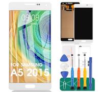 SRJTEK - Ensamblaje de pantalla táctil TFT LCD de repuesto para Samsung Galaxy A5 2015 pantalla A500 A500F A500M A500FU digitalizador de pantalla táctil (no AMOLED original) (blanco)