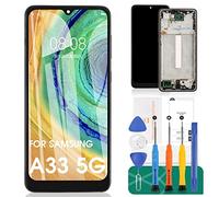 SRJTEK INCELL - Pantalla de Repuesto para Samsung Galaxy A33 5G para Samsung A33 5G LCD para SM-A336E A336B digitalizador Pantalla táctil Kits de reparación con Marco (sin Huellas Dactilares)