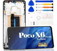 SRJTEK Incell - Pantalla LCD para Xiaomi Poco X6 Pro 5G Xiaomi Poco X6 Pro 5G 2311DRK48G 2311DRK48I Pantalla táctil Digitalizador Kit de Reparación (con Marco, Negro)