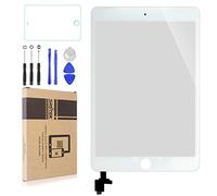 SRJTEK Pantalla de repuesto para iPad Mini 3 digitalizador de pantalla táctil A1599 A1600, piezas de repuesto con chip IC y soporte para cámara
