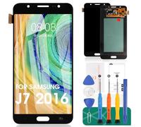 SRJTEK Pantalla de repuesto para Samsung Galaxy J7 2016 J710 J710F J710M/H TFT LCD pantalla táctil digitalizador montaje de cristal (no original AMOLED)