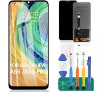 SRJTEK Pantalla LCD Blackview A55 Pro para Blackview A55, reemplazo de pantalla para Blackview A55 / A55 Pro Touch Digitizador, kits de reparación (negro, sin marco)