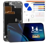SRJTEK Pantalla LCD de repuesto para iPhone 14 Pro de 6.1 pulgadas - FHD Truetone 3D Touch pequeña pantalla digitalizador Asamblea con kit completo de herramientas de reparación (negro) - Compatible