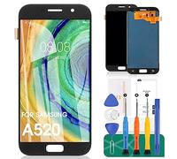 SRJTEK - Pantalla LCD TFT de repuesto para Samsung Galaxy A5 (2017) A520F A520F/DS A520K A520L A520S 5.2" pantalla táctil digitalizador montaje kit de reparación (no original) (negro)