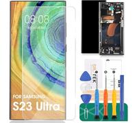 SRJTEK Pantalla LCD TFT para Samsung Galaxy S23 Ultra 5G de repuesto para Samsung Galaxy S23 Ultra SM-S918B SM-S918U digitalizador táctil kit de reparación con marco (negro, sin función de huellas