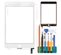 SRJTEK para iPad Mini 4 7.9 Reemplazo de Pantalla 2015 A1538 A1550 Pantalla táctil digitalizador Panel de Cristal Lente Matrix Reparación Kit (No LCD) (Blanco)