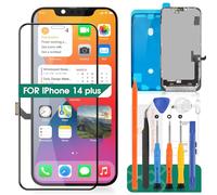 SRJTEK para iPhone 14 Plus Pantalla LCD para iPhone 14 Plus Reemplazo de Pantalla para iPhone 14 Plus Digitalizador Montaje A2886 A2632 A2885 A2896 A2887 Kits de reparación (Negro)