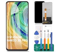 SRJTEK Para Oppo Realme Narzo 20 Pro Pantalla LCD Para Oppo Realme 7 4G (Global) Reemplazo de pantalla RMX2161 RMX2155 Touch Digitalizador Kits de Reparación (Negro, Sin Marco)