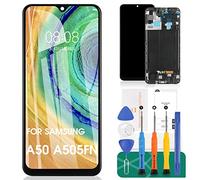 SRJTEK para Samsung Galaxy A50 A505 Reemplazo de Pantalla A505F, SM-A505FN A505GN A505G Pantalla LCD Sensor Digitalizador (Incell Negro con Marco)