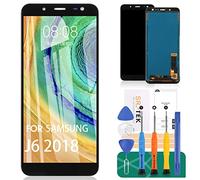 SRJTEK Para Samsung Galaxy J6 2018 J600 Pantalla LCD para Samsung Galaxy J6 Reemplazo de pantalla J600L J600N J600G/DS J600F/DS Touch Digitizer Assembly Kits de reparación (negro, sin huellas