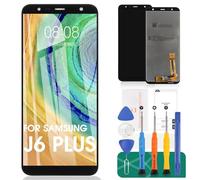 SRJTEK para Samsung Galaxy J6 Plus J610 / J4 Core J410 / J4 Plus J415 2018 Pantalla de Repuesto LCD Display Sensor Táctil Digitalizador Kits de Reparación (Negro,Sin Marco)