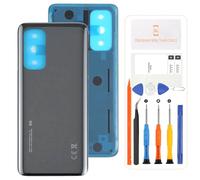 SRJTEK para Xiaomi Mi 10T 5G/Mi 10T Pro 5G M2007J3SY,M2007J3SG Cubierta posterior de la Batería Reemplazo de la ventana trasera Kit de reparación Carcasa trasera Auténtica (Gris)