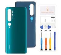 SRJTEK Para Xiaomi Mi Note 10 / Mi Note 10 Pro/Mi CC9 Pro Batería Trasera Cristal Trasero Kit Reparación Kit Original Carcasa Trasera (Verde)
