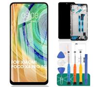 SRJTEK Para Xiaomi Poco X4 Pro 5G Pantalla LCD Para Xiaomi Poco X4 Pro 5G Reemplazo de pantalla 2201116PG Kits de reparación de ensamblaje de digitalizador táctil (negro, con marco)