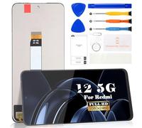 SRJTEK Para Xiaomi Redmi 12 5G Pantalla LCD de repuesto para Redmi 12 5G Kit de reparación de digitalizador de pantalla táctil sin marco (negro)