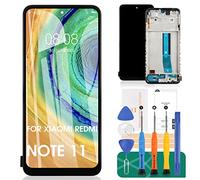 SRJTEK para Xiaomi Redmi Note 11 Pantalla de Repuesto para Xiaomi Redmi Note 11 Pantalla LCD para Xiaomi Redmi Note 11 Kit de reparación de Pantalla táctil (con Marco, Negro)