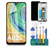 SRJTEK Reemplazo de Pantalla para Samsung Galaxy A02s reemplazo de Pantalla LCD SM-A025M Pantalla LCD SM-A025F táctil con SM-A025G Kits de ensamblaje(160MM tamaño más pequeño con Marco)
