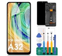 SRJTEK Reemplazo de Pantalla para Samsung Galaxy A32 5G 2021 SM-A326 A326B A326K A326J A326 Pantalla LCD táctil digitalizador Montaje reparación de Vidrio con Marco (Negro)