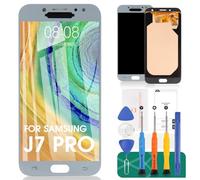 SRJTEK Reemplazo De Pantalla TFT LCD para Samsung Galaxy J7 Pro 2017 J730F / DS J730G / DS J730GM / DS 5.5 "Pantalla LCD Pantalla Táctil Digitalizador Nuevo Ensamblaje (no Original AMOLED) (Bleu)