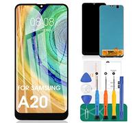 SRJTEK Samsung Galaxy A20 - Pantalla LCD de repuesto de 6,2 pulgadas, (no AMOLED) para Samsung Galaxy A20 A205F/DS, A205FN, A205GN/DS, A205YN, A205G/DS (Negro)