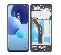 SRJTEK TCL 406 2023 Pantalla LCD para TCL 406 Reemplazo de pantalla táctil T506K Kit de reparación de montaje de digitalizador (negro, con marco)