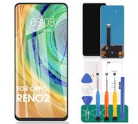 SRJTEK TFT para OPPO Reno2 Pantalla LCD para OPPO Reno 2 Reemplazo de pantalla CPH1907 Touch Digitizer Kits de reparación sin marco (negro, sin reconocimiento de huellas dactilares)