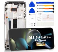 SRJTEK TFT para Xiaomi Mi 10 Lite 5G Pantalla LCD para Xiaomi Mi 10 Lite Reemplazo de pantalla M2002J9G Reparación del digitalizador táctil con marco (Negro, Sin reconocimiento de huellas dactilares)